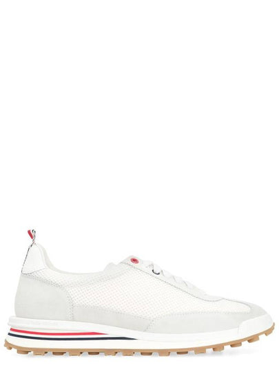 Fine Kid Suede Tech Runner White - THOM BROWNE - BALAAN 2