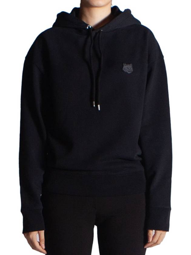 Bold Fox Head Patch Oversize Hoodie Black - MAISON KITSUNE - BALAAN 2