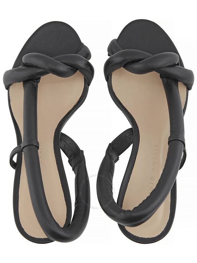 Studio Amelia Ladies Black Tubular Pretzel Heeled Sandals, Brand Size 35 ( US Size 5 ) - STUDIO AMELIA - BALAAN 3