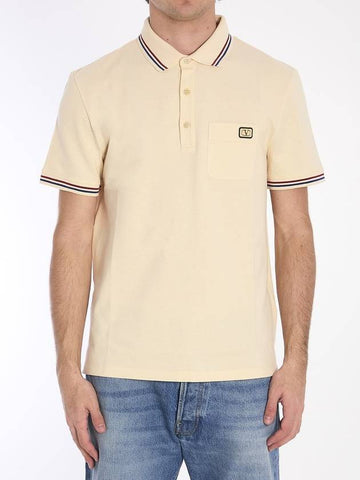 Piqué Cotton Polo Shirt - VALENTINO - BALAAN 1