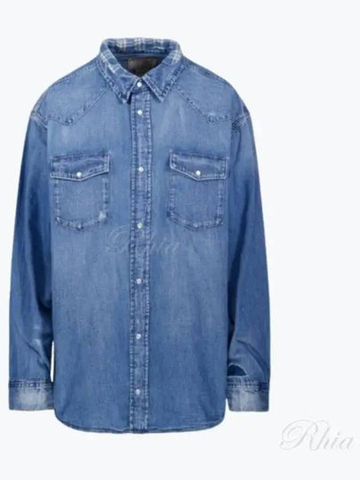 Denim Long Sleeve Shirt Blue - POLO RALPH LAUREN - BALAAN 2