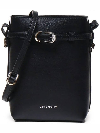 Voyou Leather Phone Pouch Bag Black - GIVENCHY - BALAAN 2