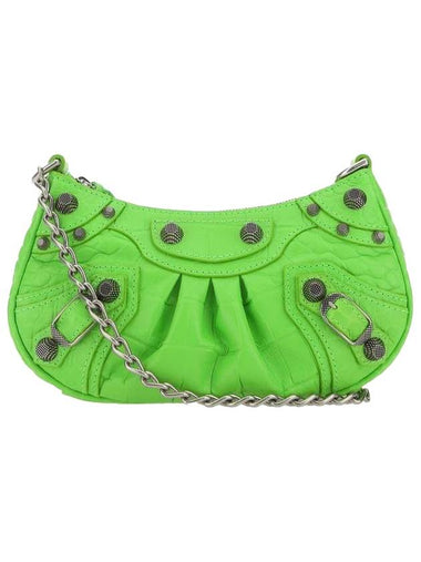 Le Cagole Mini Shoulder Bag Fluo Green - BALENCIAGA - BALAAN 1