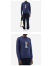 Men's Oly Empire Fox Cotton Sweatshirt Navy - MAISON KITSUNE - BALAAN 6