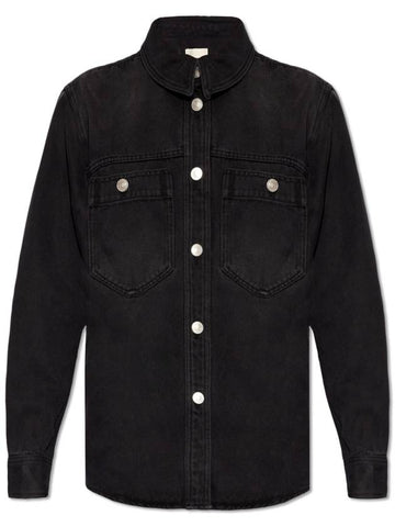 Isabel Marant ‘Talbot’ Denim Shirt, Women's, Black - ISABEL MARANT - BALAAN 1