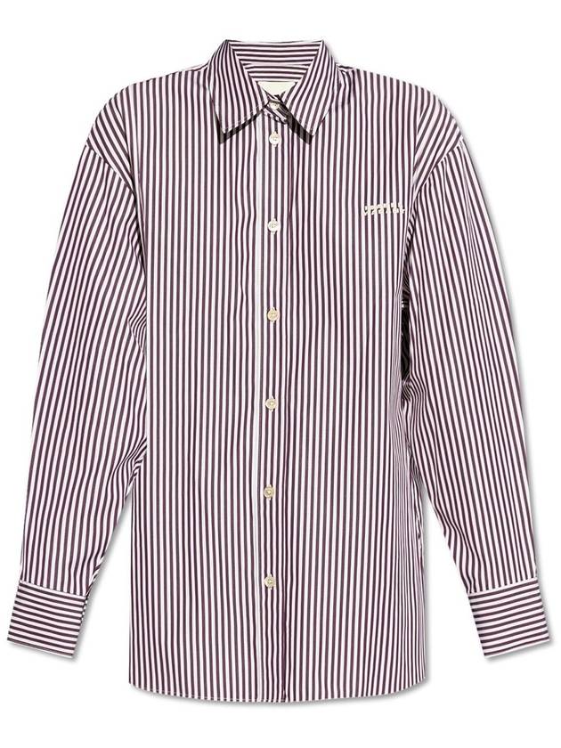 Fabrica Striped Long Sleeve Shirt Ecru Burgundy - ISABEL MARANT - BALAAN 2