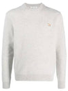 Baby Fox Patch Regular Knit Top Light Grey Melange - MAISON KITSUNE - BALAAN 2