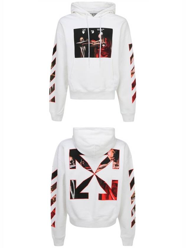 Men's Caravaggio Arrow Brushed Hoodie White - OFF WHITE - BALAAN 5