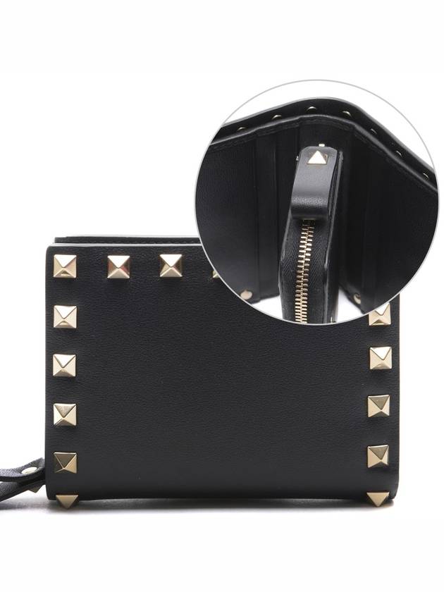 Rockstud Coin Half Wallet Black - VALENTINO - BALAAN 2