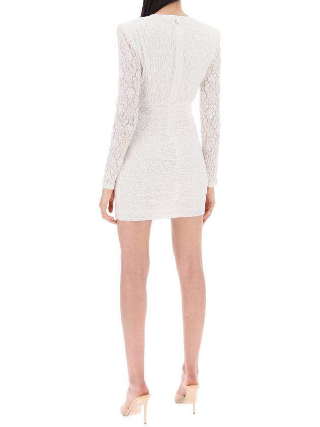 lace mini dress with removable flower detail - ROTATE - BALAAN 3