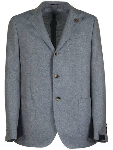 Single-breasted two-button jacket with herringbone pattern - RVR LARDINI - BALAAN 1