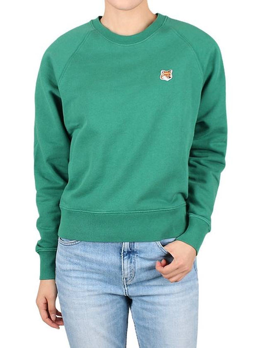 Fox Head Patch Cotton Sweatshirt Green - MAISON KITSUNE - BALAAN 2