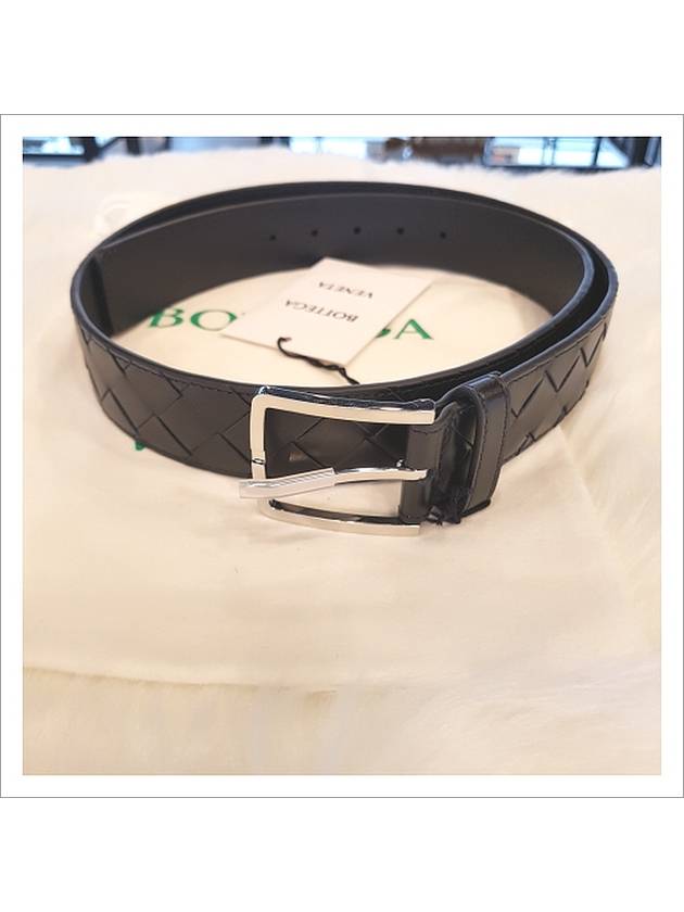 Intrecciato Belt Black - BOTTEGA VENETA - BALAAN 3