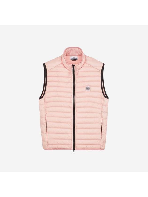 G0224 Packable Loom Woven Chamber Re-Nylon Down TC Vest Pink - STONE ISLAND - BALAAN 1