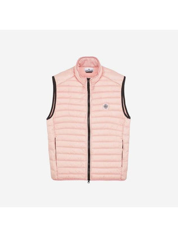 G0224 Packable Loom Woven Chamber Re-Nylon Down TC Vest Pink - STONE ISLAND - BALAAN 1