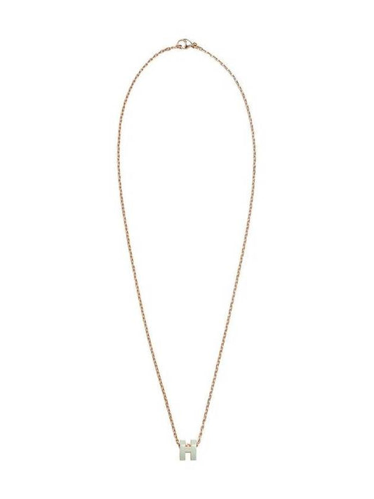 Mini Pop H Pendant Necklace Rose Gold - HERMES - BALAAN 1