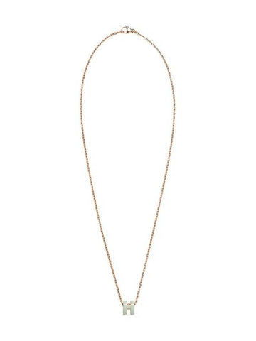 Mini Pop H Pendant Necklace Rose Gold - HERMES - BALAAN 1