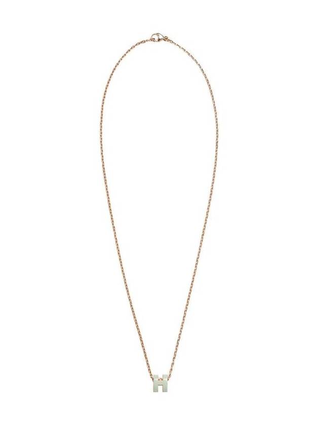 Mini Pop H Pendant Necklace Rose Gold - HERMES - BALAAN 1