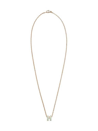 Mini Pop H Pendant Necklace Rose Gold - HERMES - BALAAN 1