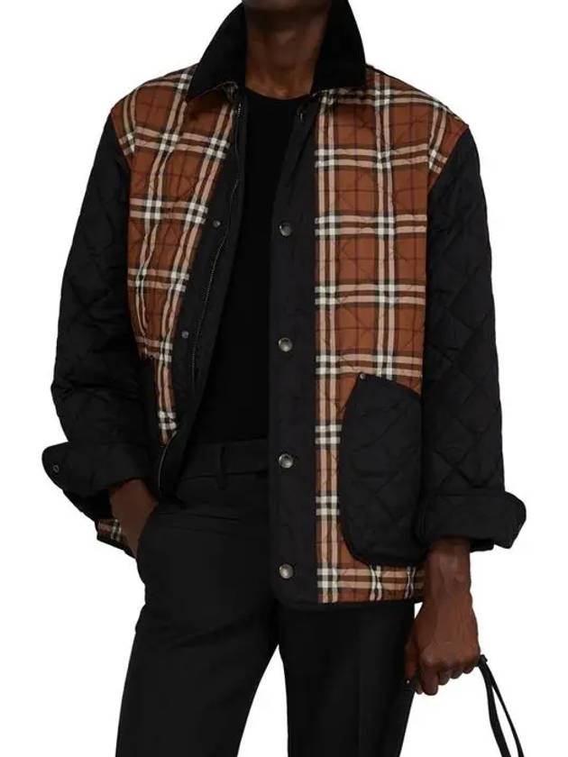 Vintage Check Quilted Jacket Brown - BURBERRY - BALAAN 6