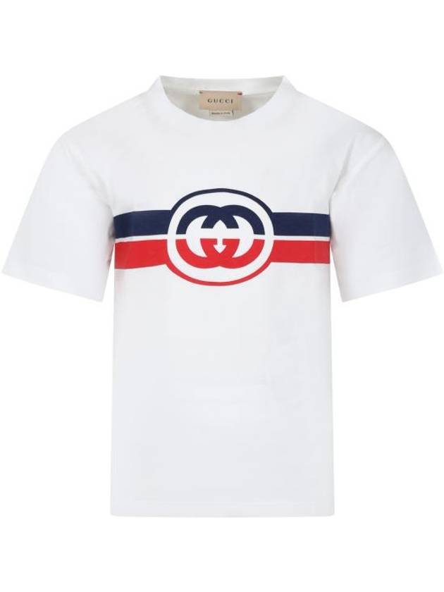 Kids T Shirt 575114 XJF6L 9337 WHITE - GUCCI - BALAAN 1