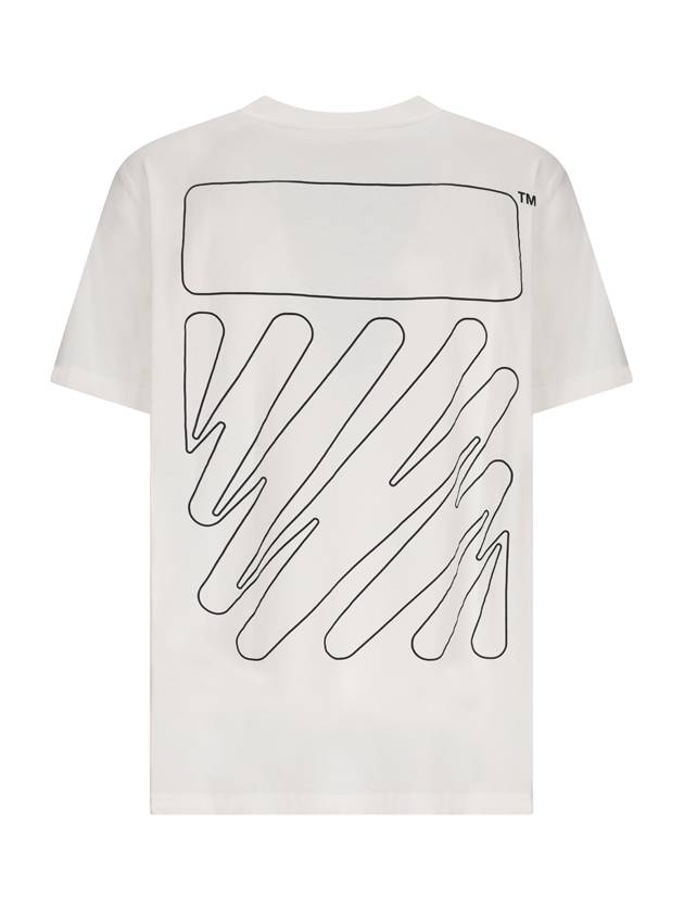 T-SHIRT WITH DIAG PATTERN - OFF WHITE - BALAAN 2