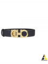 Reversible Gancini Leather Belt Black Navy - SALVATORE FERRAGAMO - BALAAN 2