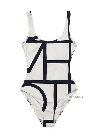 Monogram One Piece Swimsuit White - TOTEME - BALAAN 2