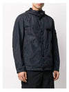 Wappen Patch Seersucker TC Hooded Jacket Navy - STONE ISLAND - BALAAN 4