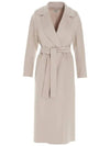 ELISA Wool Belt Long Coat Ivory 2390110231 099 - MAX MARA - BALAAN 1