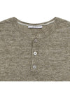 Men's Linen Henry Neck Short Sleeve Knit MMSWL5T51 254 - AT.P.CO - BALAAN 9