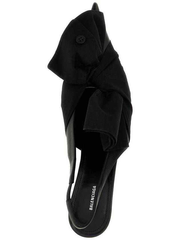 Knife Chemise 40mm Slingback Heels Black - BALENCIAGA - BALAAN 5