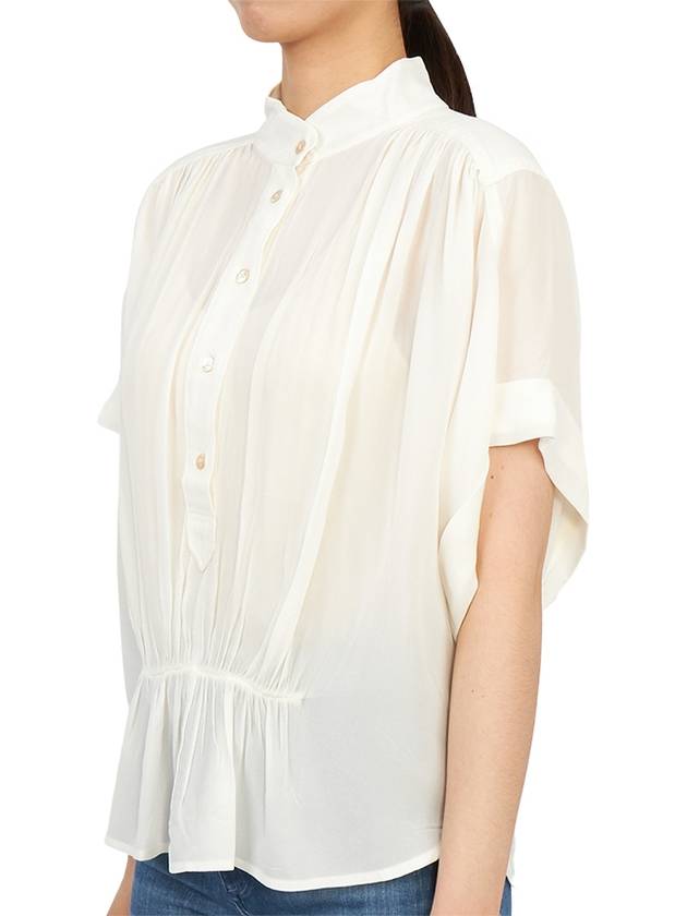 Azalea Short Sleeve Blouse Ecru - ISABEL MARANT - BALAAN 3