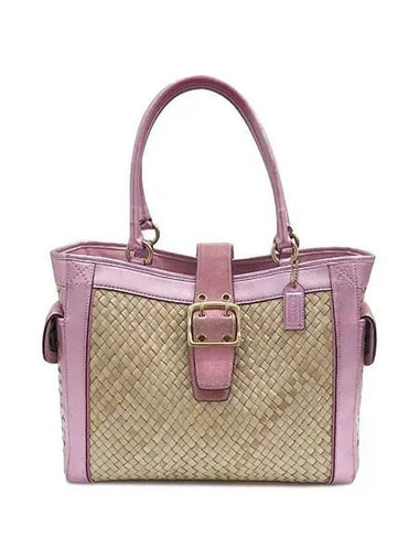 ribbed tote bag - COACH - BALAAN 1