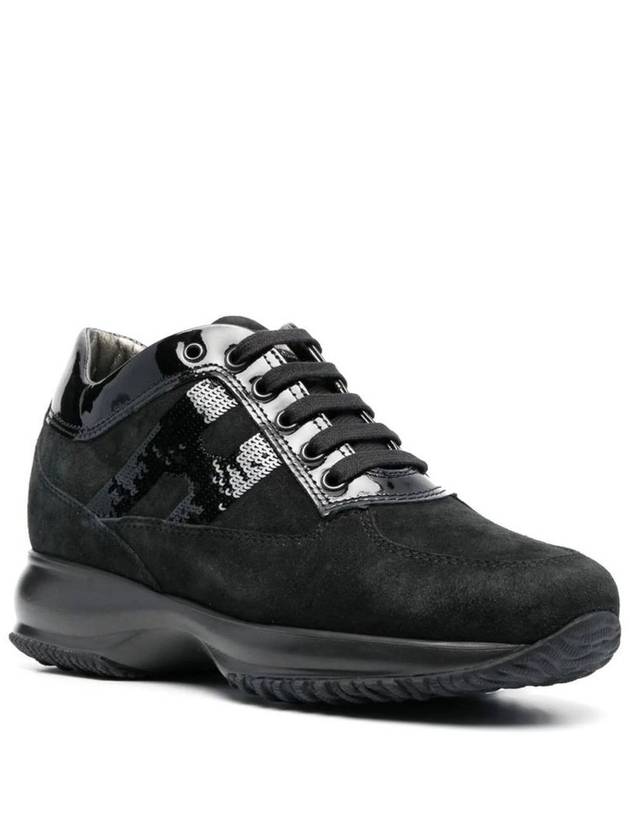 interactive low top sneakers all black - HOGAN - BALAAN 3