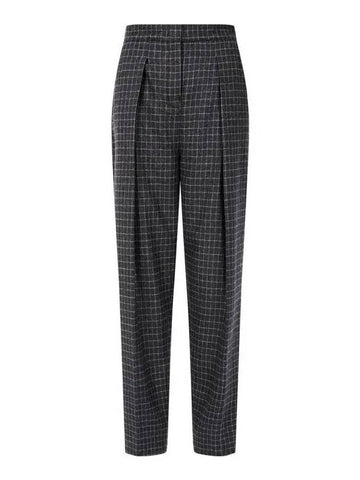 ARMANI 30 9 29 Women s Windowpane Check Wool Pants Charcoal Gray - EMPORIO ARMANI - BALAAN 1