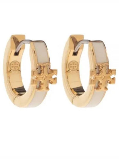 Women's Kira Huggie Hoop Earrings White - TORY BURCH - BALAAN 2