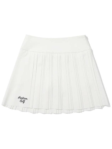 Autumn Classic Pleated Skirt OFF WHITE WOMAN - MALBON GOLF - BALAAN 1