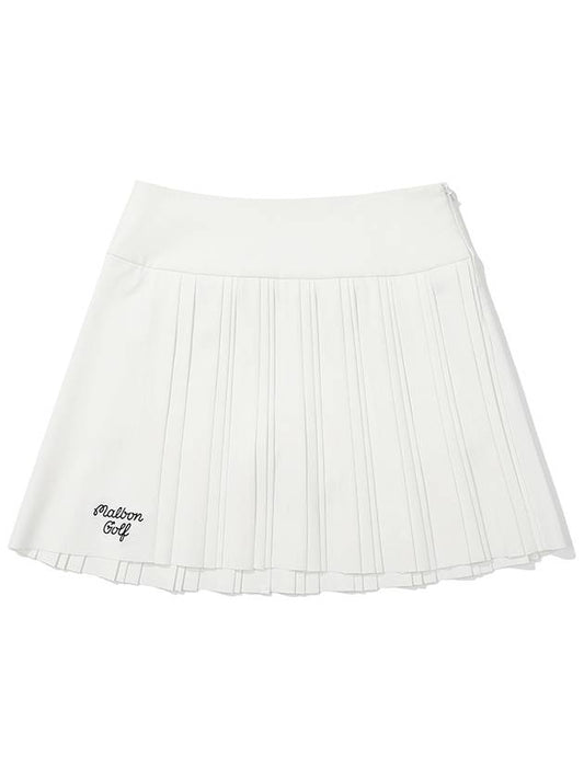 Autumn Classic Pleated Skirt OFF WHITE WOMAN - MALBON GOLF - BALAAN 1