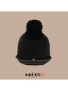 Logo bucket hat black orange label angora fur bell beanie cap EC00724 - MAHES - BALAAN 3