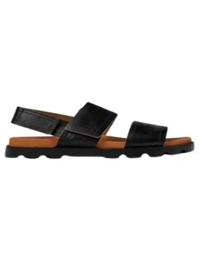 Brutus Leather 2 Strap Sandals Black - CAMPER - BALAAN 2