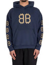 Crypto Medium Fit Hoodie Blue - BALENCIAGA - BALAAN 2