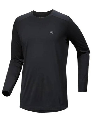 Ionia Merino Wool Long Sleeve T-Shirt Black - ARC'TERYX - BALAAN 1