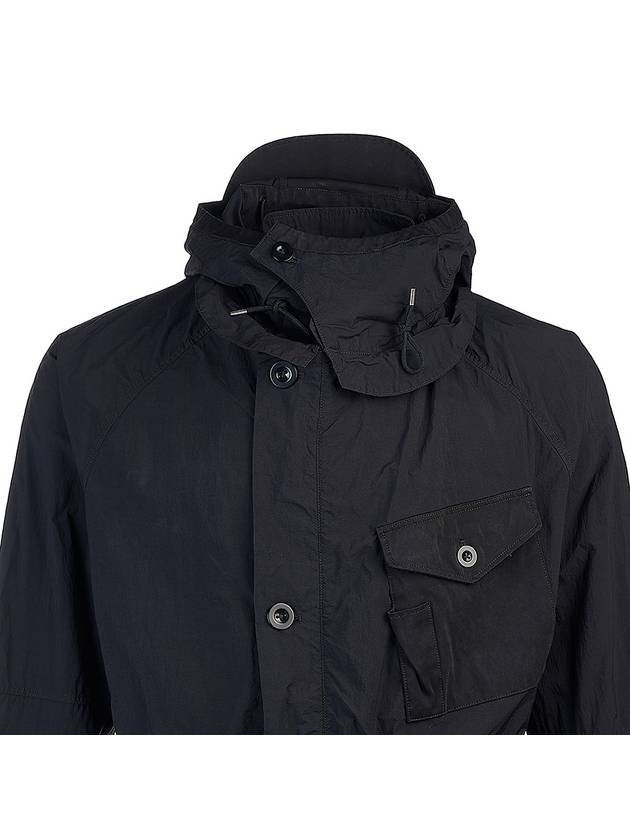 Mid-Layer Hooded Jacket Black - TEN C - BALAAN 5