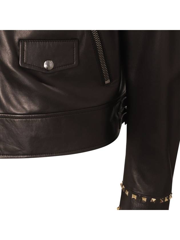 Black Leather Jacket 3V3NAA957YM0NO B0560955579 - VALENTINO - BALAAN 5