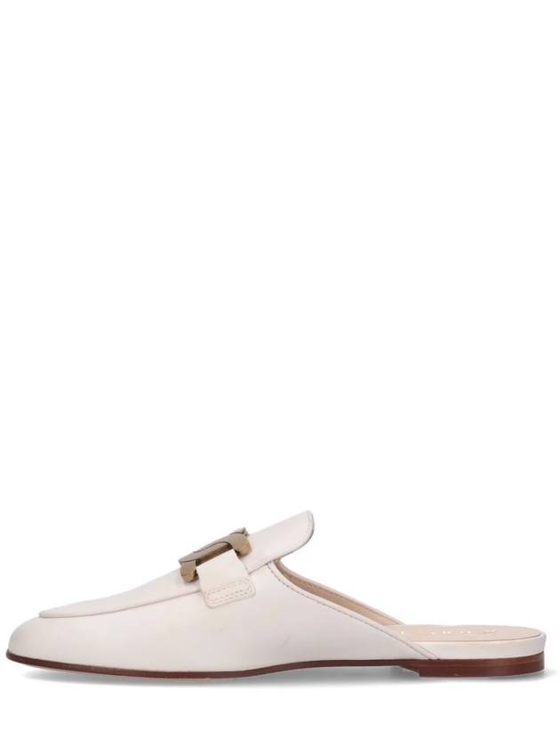 Metal Chain Leather Mules White - TOD'S - BALAAN 4