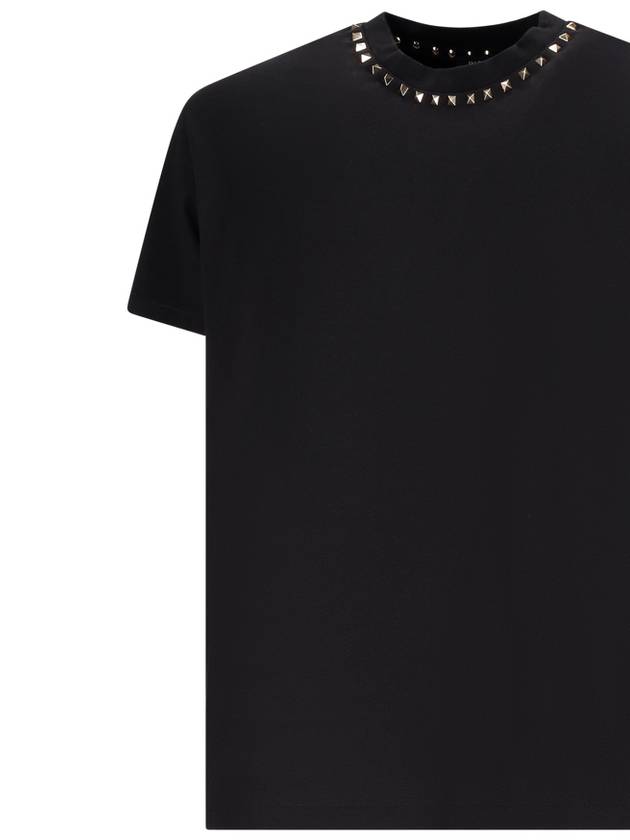 studded short sleeve t-shirt black - VALENTINO - BALAAN 4