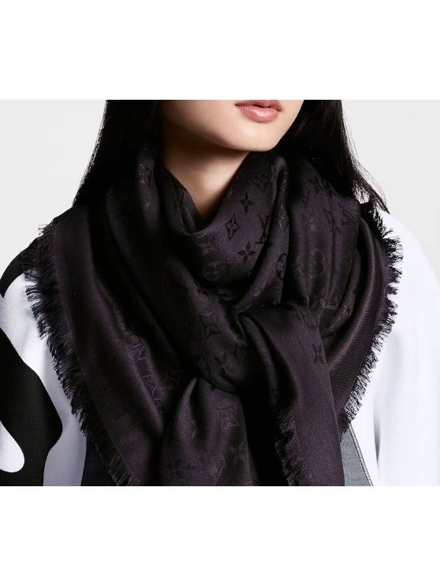 Monogram Classic Scarf Black - LOUIS VUITTON - BALAAN 2