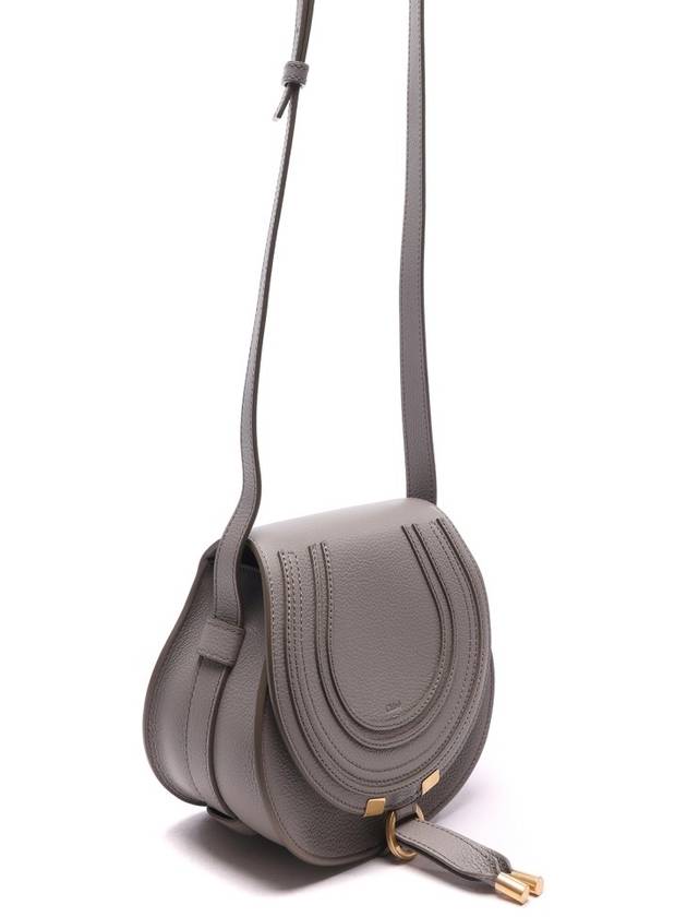 Marcie Saddle Small Grained Leather Cross Bag Grey - CHLOE - BALAAN 4