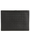 Intrecciato Document Clutch Bag Black - BOTTEGA VENETA - BALAAN 1